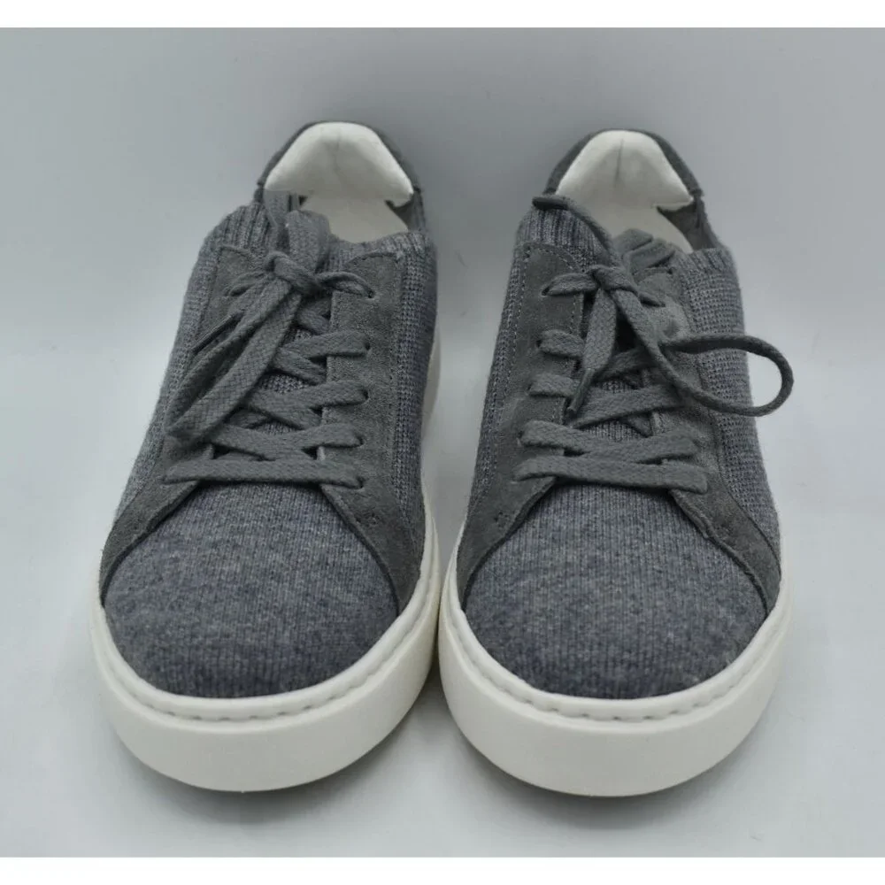 Johnston‎ & Murphy Womens Size 7.5 Cammie Knit Suede Lace Up Gray Sneakers Shoes